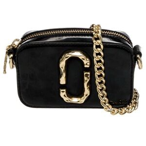 Marc Jacobs Black and Gold Mini Bag with Chain Details